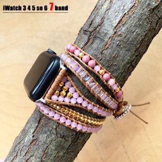 ＜＜Bohemian Watch Band Women Men Boho Bracelet Strap for Apple Watch Retro Mixed Natural Stones Jewelry Multi Wrap Bracelet Gift