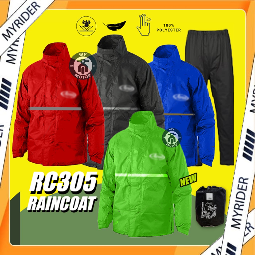 RC305 Raincoat Good Quality 2 Layer FREE Bag size M 6XL Baju Hujan