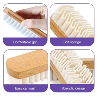 Leather Shoe Polish Brush Shoe Brush Cleaning Scrubber Brush For Suede Nubuck Material Boots White Rubber Crepe Cleaning Tools #7