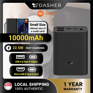 【1 YEAR WARRANTY】 Xiaomi Powerbank 3 Ultra Compact 10,000mah (PB1022ZM) 22.5W Fast charging Travel Size Cable Provided