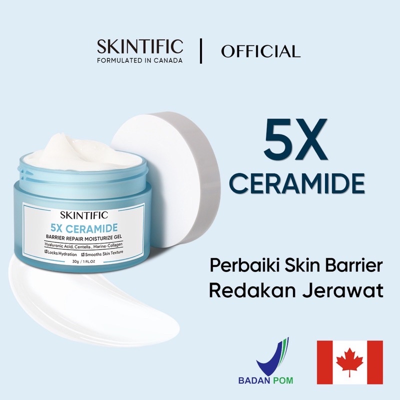 Skintific Ceramide Barrier Repair Moisturizer Gel 5X 6g travel size ...