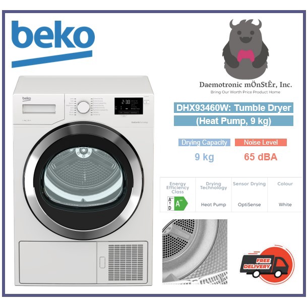 Beko Dhx93460w Tumble Dryer Heat Pump 9 Kg Shopee Singapore