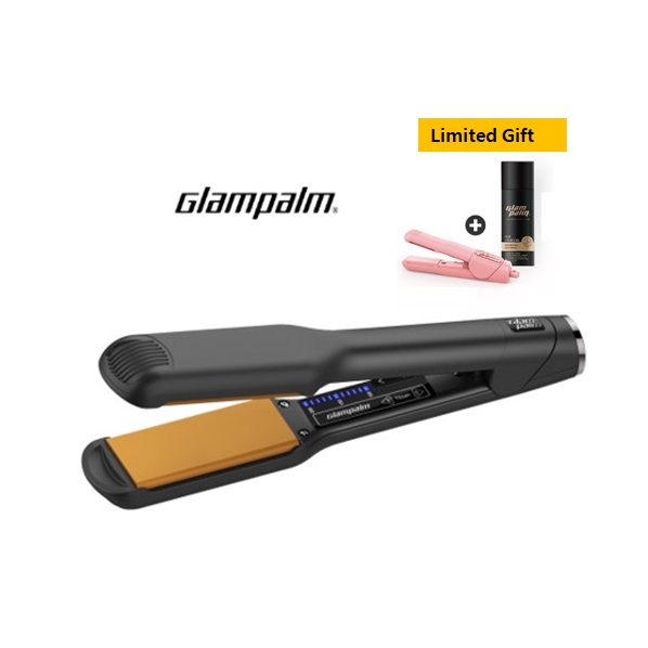 Special Deal] GLAMPALM Professional high-quality ceramic hair straightener  GP501 40mm | Shopee Singapore