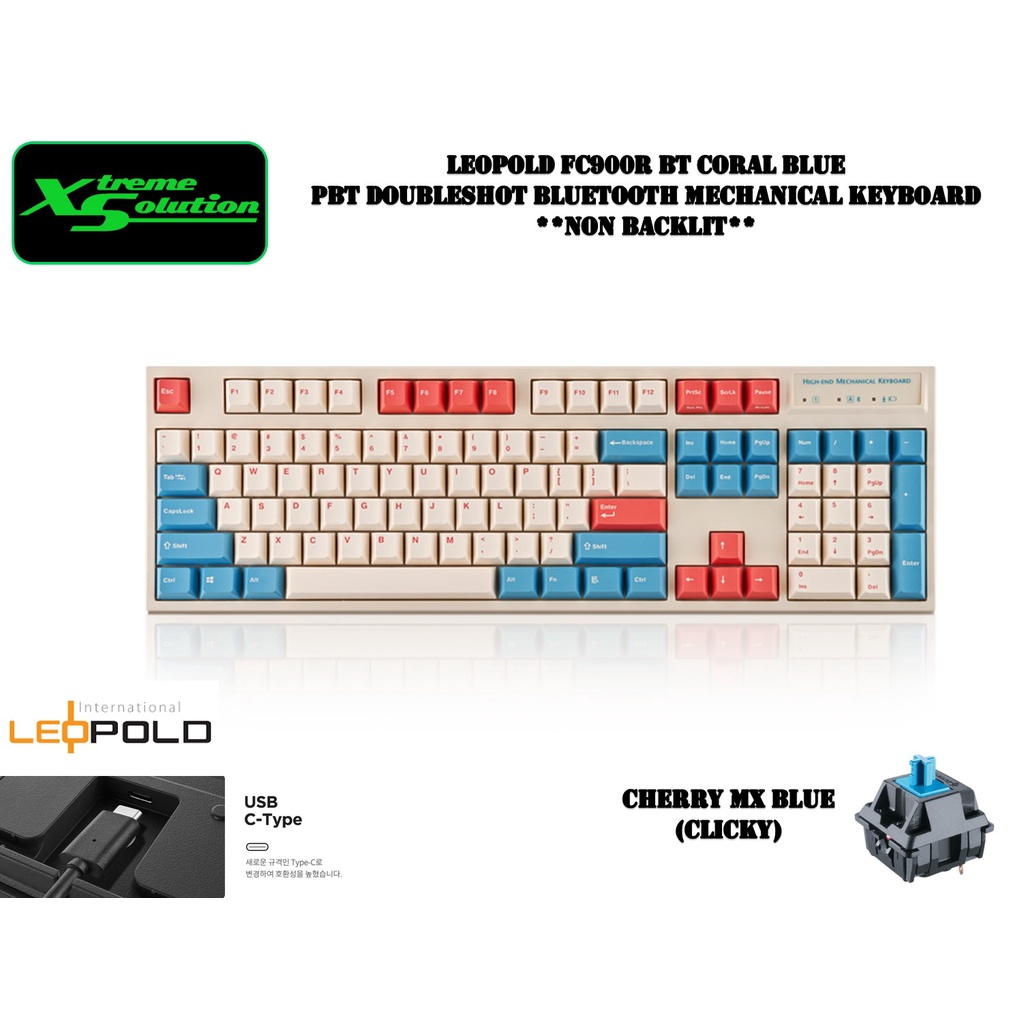 leopold-fc900r-bt-coral-blue-pbt-doubleshot-bluetooth-mechanical
