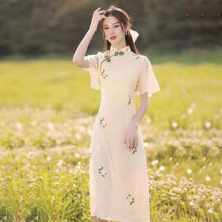 Image of thu nhỏ 2022 New Style Cheongsam dress Improved Tea Women Summer Young High-End Embroidered Fresh Elegant Everyday #3