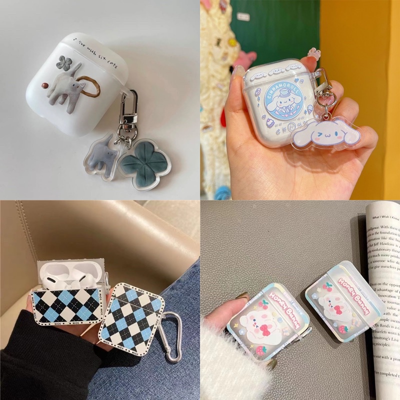 [Sg Instock] Cute AirPod Case For AirPod 1/2 AirPod Pro AirPod 3 with keychain Shopee Singapore