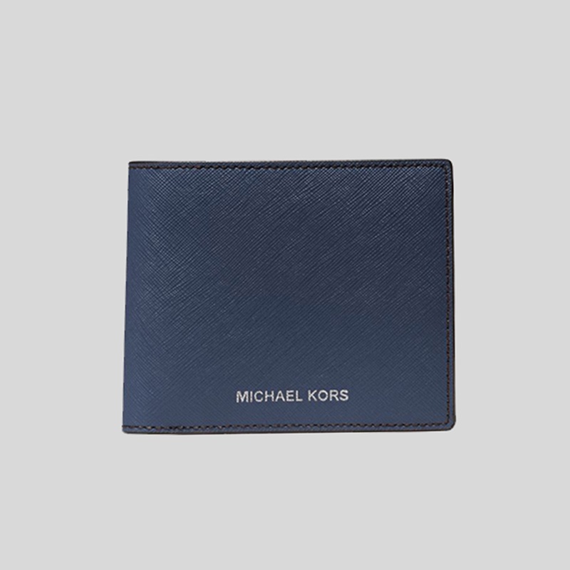 Michael Kors Harrison Crossgrain Leather Billfold Wallet With Coin ...