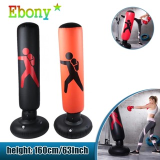 [SG SELLER LOCAL STOCK] 160cm Inflatable Sandbag Adult Children Boxing Punch Kicking PVC Free Standing Punching Bag Boxing Cardio Kickboxing Fitness Training Adult Home