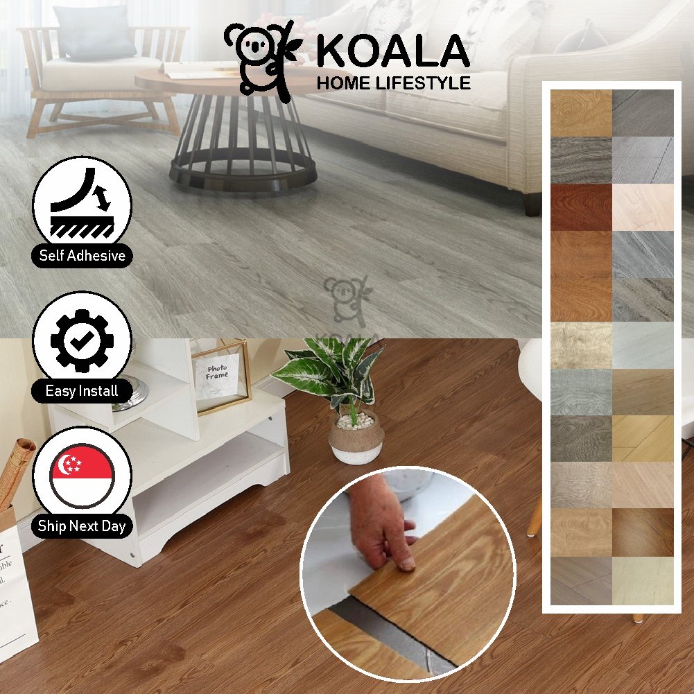  2 2LOWEST Koala Home Vinyl Flooring PVC Sticker Waterproof Self 