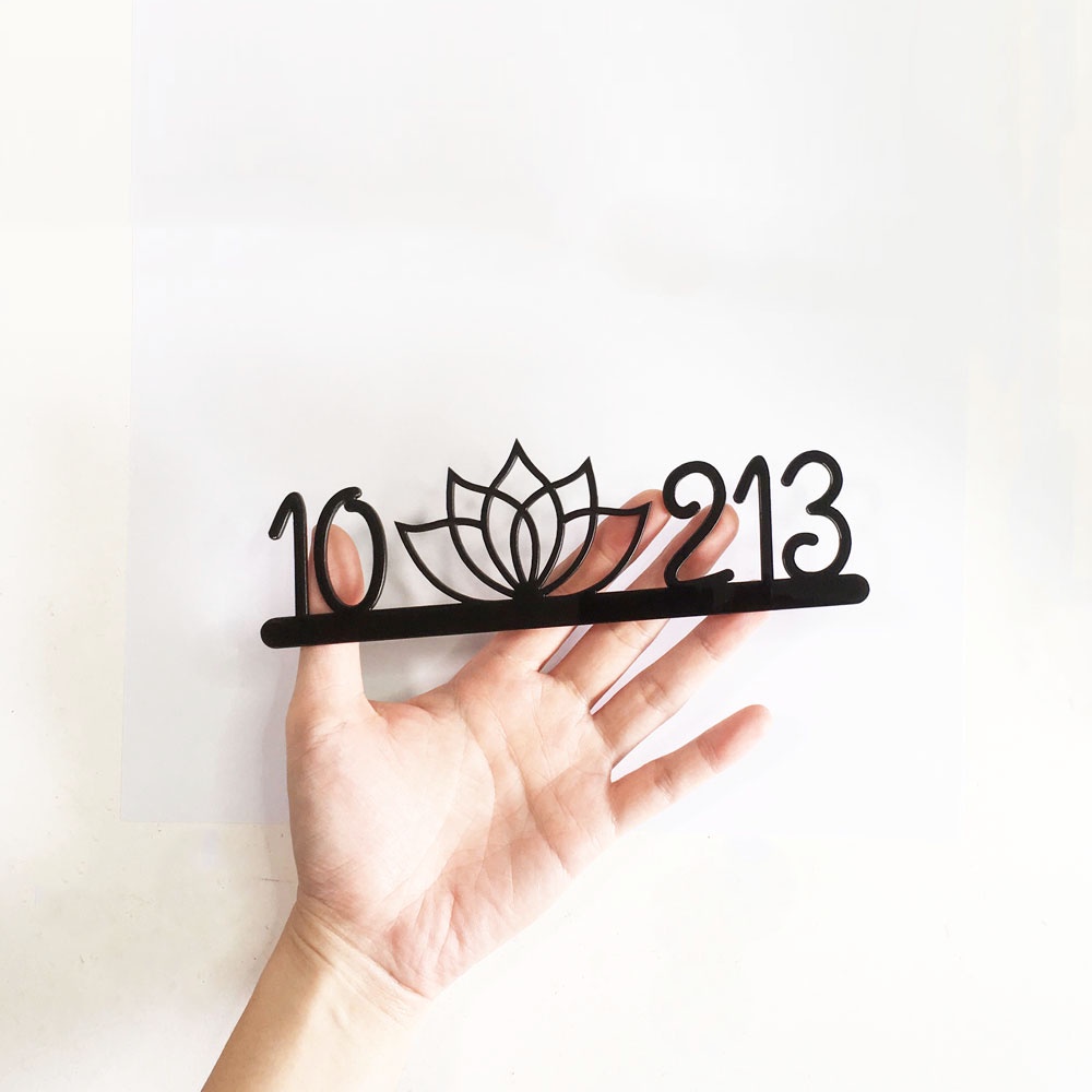 20cm Lotus Flower Unit Number House Unit Number HDB Unit Number 