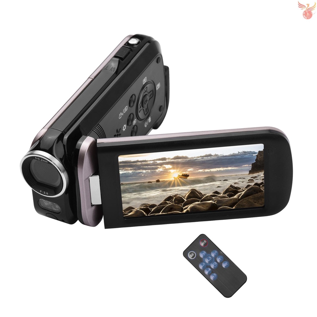 2.7K Ultra HD Mini Digital Video Camera DV Camcorder 48MP 3 Inch Rotatable LCD Touchscreen 18X Zoom Built-in NEW 11.2
