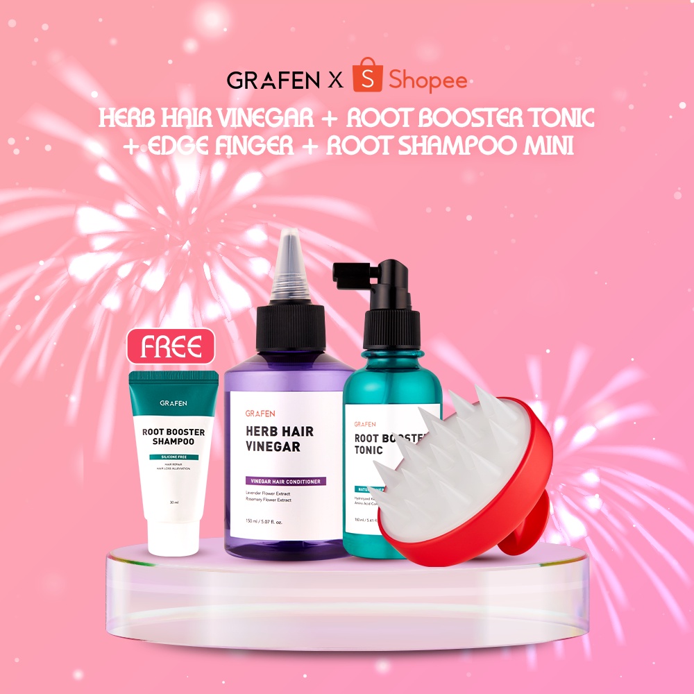 [GRAFEN] Root booster Tonic 160ml + Herb Hair Vinegar 150ml + Edge