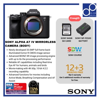 Sony a7 IV (A7M4) Mirrorless Camera + freegifts - [Local 12 + 3 months Warranty]