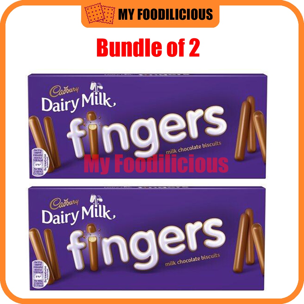 Cadbury Dairy Milk Fingers Milk Chocolate Biscuits 114g Shopee Singapore