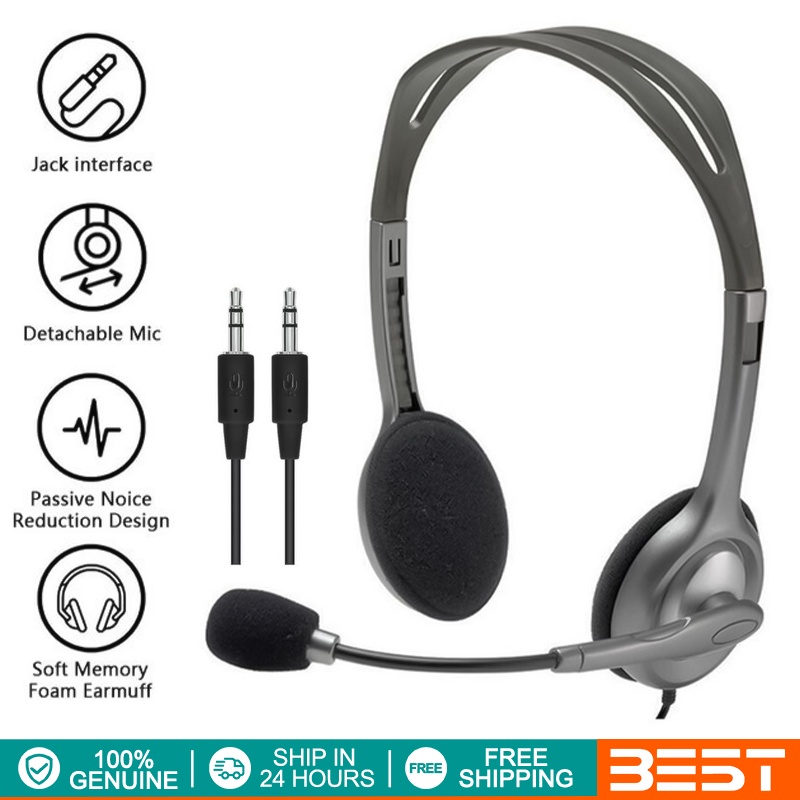 Wired Plug Computer Headset Noise Cancelling Headphone With Mic (3.5mm)