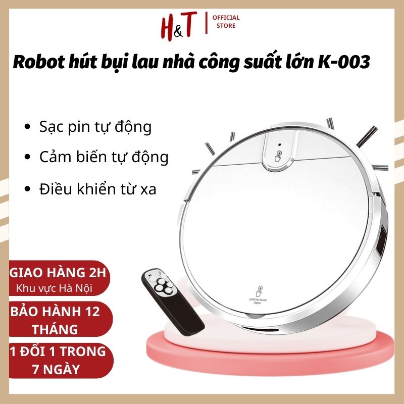 Robot hút bụi lau nhà thông minh máy lau nhà tự động sạc pin công suất lớn, lực hút mạnh như Xiaomi, Ecovas