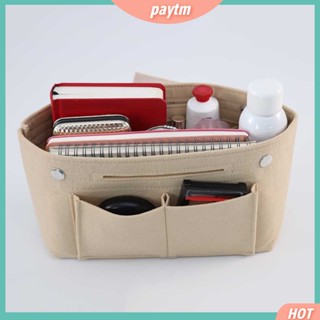 PM Women Multiple Pockets Tote Insert Pouch Cosmetic Storage Organizer Felt Bag #0