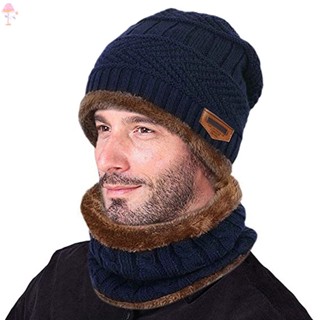 mens black hat and scarf set