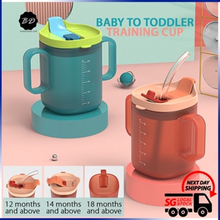 🚀[SG] Baby Toddler Training Cup with Straw/ Large 260ml for Milk Juice Water/ Sippy Cup Drinking Mug