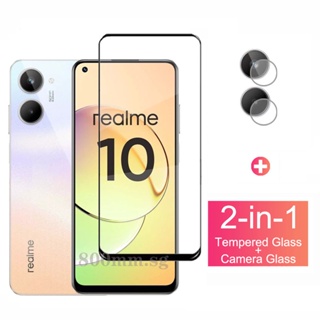 Tempered Glass Full Cover Screen Protector for Realme 10 9 8 9i 5G C30S C33 C30 C35 9 Pro+ GT Neo 3 3T 2 Pro Glass Film and Camera Lens Protector