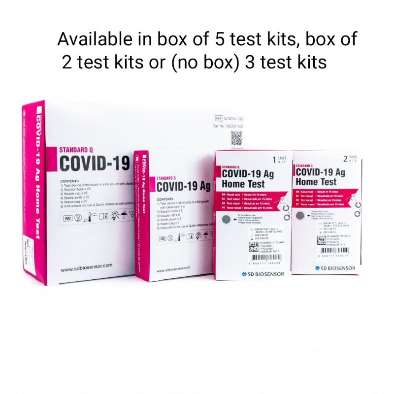 Sd Biosensor Standard Q Covid Ag Home Test Antigen Rapid Test Art Self Test Kit Shopee