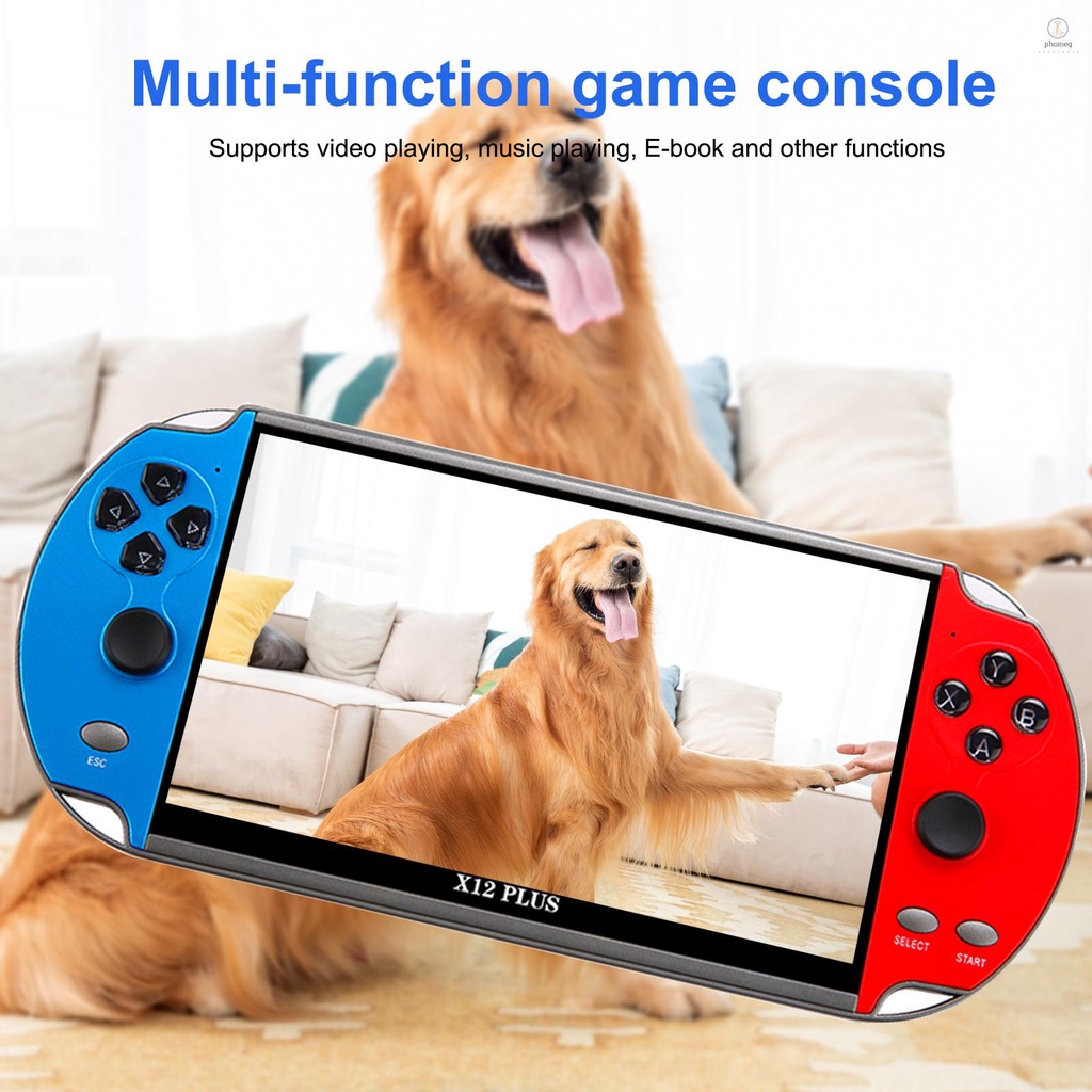 [PHG HOT] X12 Plus 7 inch Video Game Console Built in 1000 Games 16GB Handheld Double Joystick Game Controller Spupport AV Output TF Card Music E-book