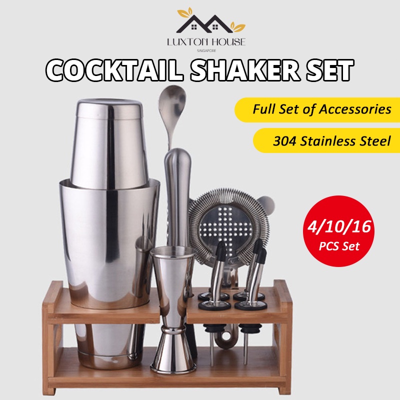 Cocktail Shaker Set Gift, 12piece Bar Accessories Large 750 Ml