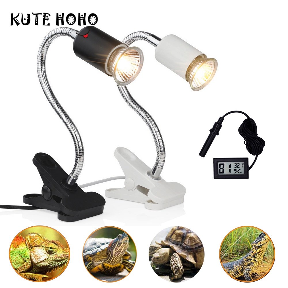 25W UVA+UVB Reptile Lamp Kit with White Clipon Ceramic Lights Holder