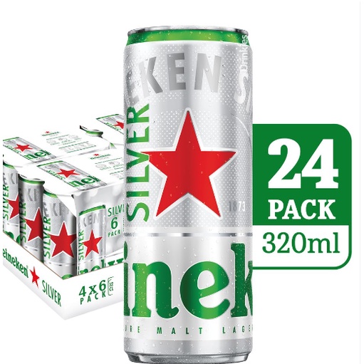 Heineken Silver Beer Can 24 X 320ML | Shopee Singapore