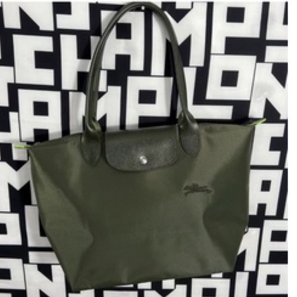 longchamp large size tote bag forest green large Shopee Singapore