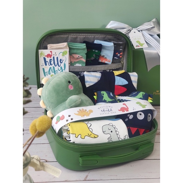 Cute Dino Newborn Baby Boy Clothes Gift Set Hamper Baby Full Month