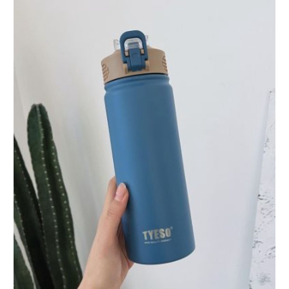 750ml Double Stainless Steel Thermal Flask With Straw Portable Sport