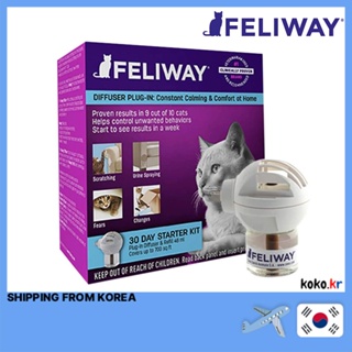 FELIWAY Classic Cat Calming Pheromone Diffuser 30 Day Starter Kit (48 mL) / Diffuser Refill / Classic Spray with FREEBIES