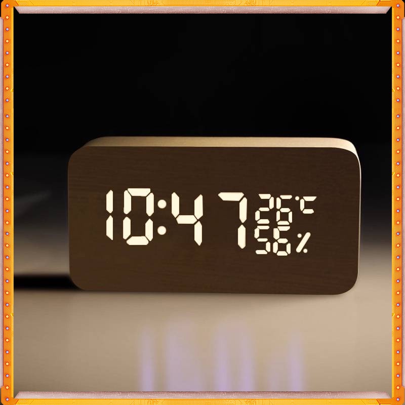 HXR Led Alarm Clock Digital With Light Battery Operated Table Clock For Living Room Wooden Led