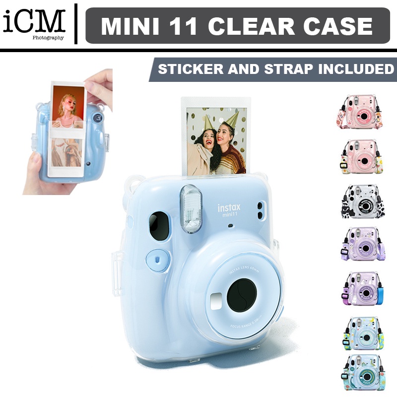 Instax Mini 11 Instant Camera Casing Crystal Hard Cover Clear Transparent with Photo Storage