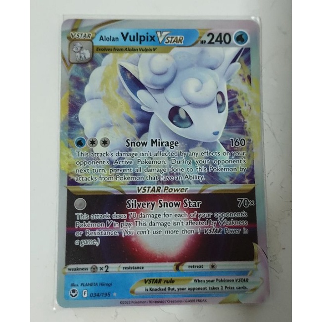 Pokemon alolan vulpix vstar silver tempest card | Shopee Singapore