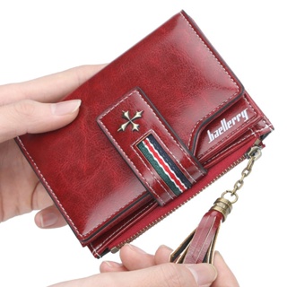 Image of thu nhỏ Women Tassel Short Wallet Zipper Credit Card Purse #7