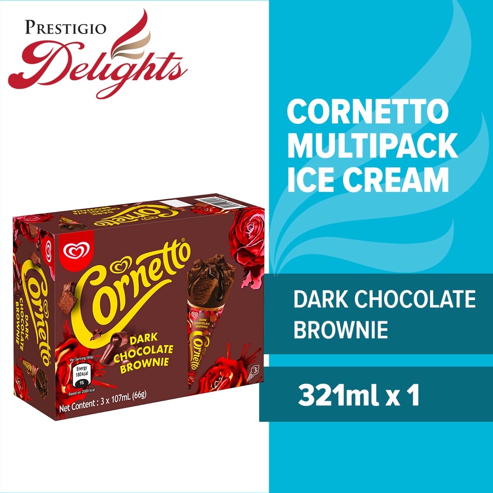 Dark Chocolate Brownie Multipack Ice Cream 3 x 107ml By Prestigio Delights Shopee