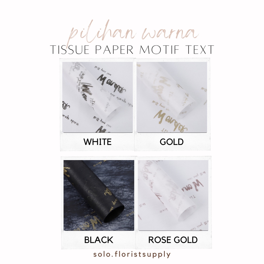 Tissue PAPER MOTIF TEXT FLOWER WRAPPING KOREAN PREMIUM PAPER PAPER PAPER PAPER TISSUE Fiber