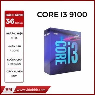 Cpu Intel Core I3 9100F Gen 9th Coffee Lake 4 Core 4 Turbo 4.2 GHz - New100%, BH36T