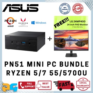 ASUS PN51 Mini PC AMD Ryzen 5 5500U & Ryzen 7 5700U Full Build Office Media Study Small Form Factor Desktop Computer NUC
