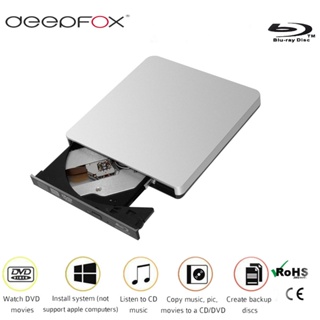 Deepfox Bluray Player External Optical Drive USB 3.0 Blu ray BD-ROM CD/DVD RW Burner Writer Recorder Portable For Macbook Laptop