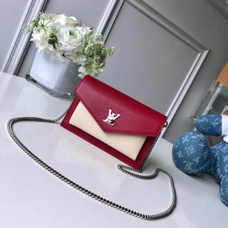[Fan Snap-Up] Original Order New Product!¥1080-Pochette Mylockme Chain Handbag M63470 Rose Red Color Matching This Pochette Is A Must-Have Choice For Carrying Smartphones And Other Fashionable Use Soft....