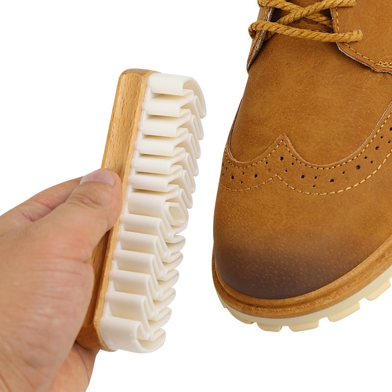 Leather Shoe Polish Brush Shoe Brush Cleaning Scrubber Brush For Suede Nubuck Material Boots White Rubber Crepe Cleaning Tools