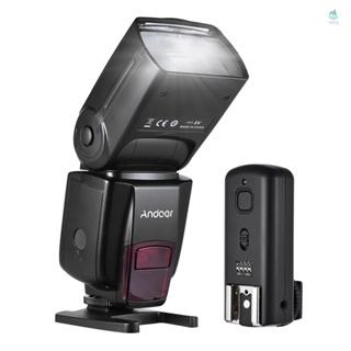 Andoer AD560 IV 2.4G Wireless Universal On-camera Slave Speedlite Flash Light GN50 with Flash Trigger for DSLR Cameras