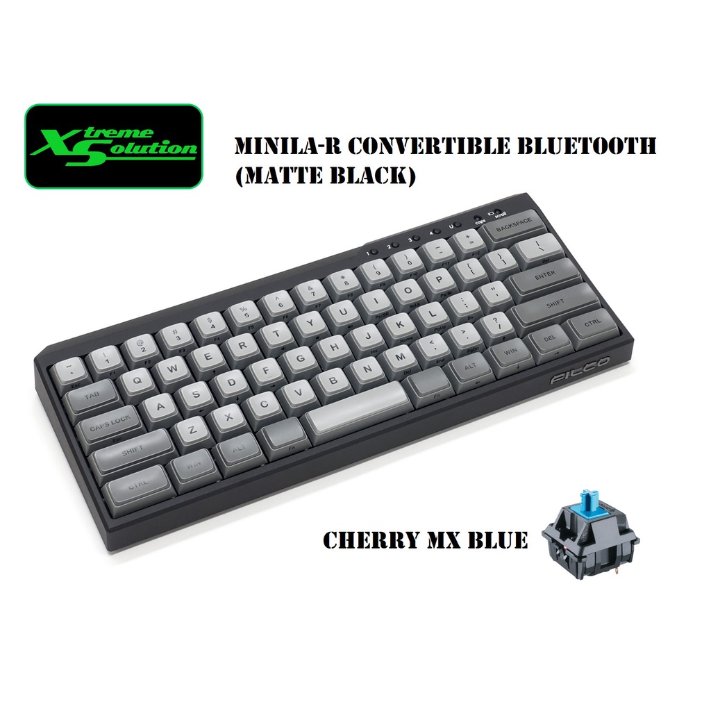 Filco MinilaR Convertible Matte Black Wireless Bluetooth Mechanical Keyboard Cherry MX