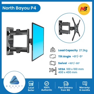 NB North Bayou P4 Full Motion Swivel Articulating TV Wall Mount Bracket for 32”-55” LED LCD Plasma Flat Screen 32Kg