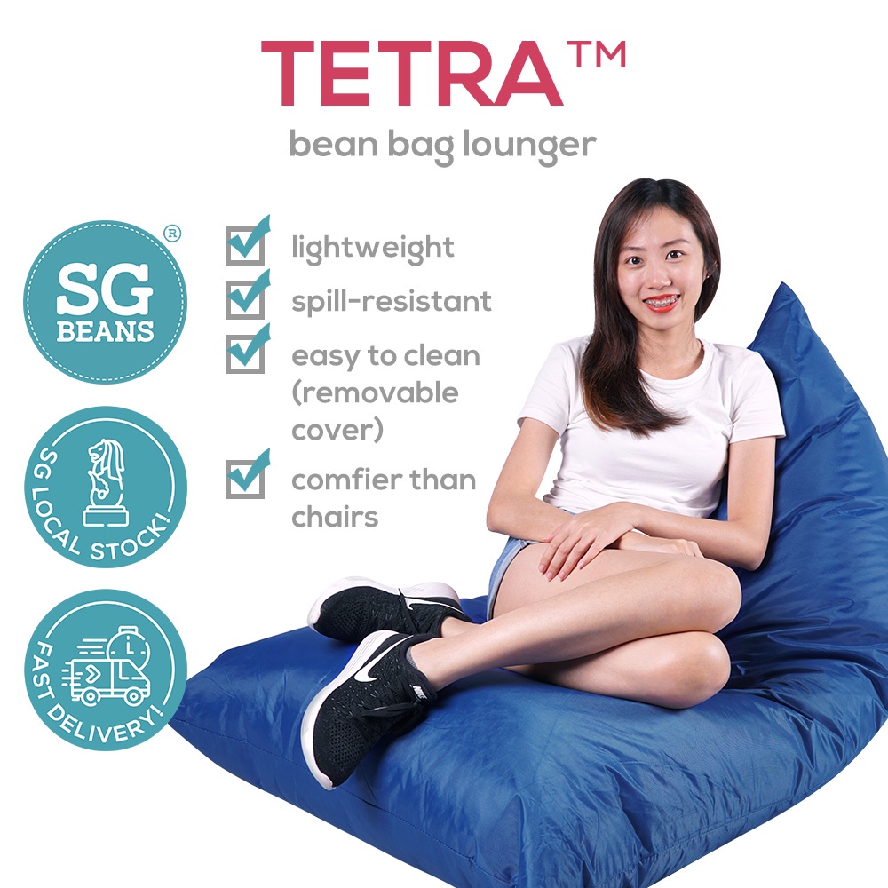 Tetra Lounger Bean Bag Water Resistant Bean Bag Chair Durable Bean