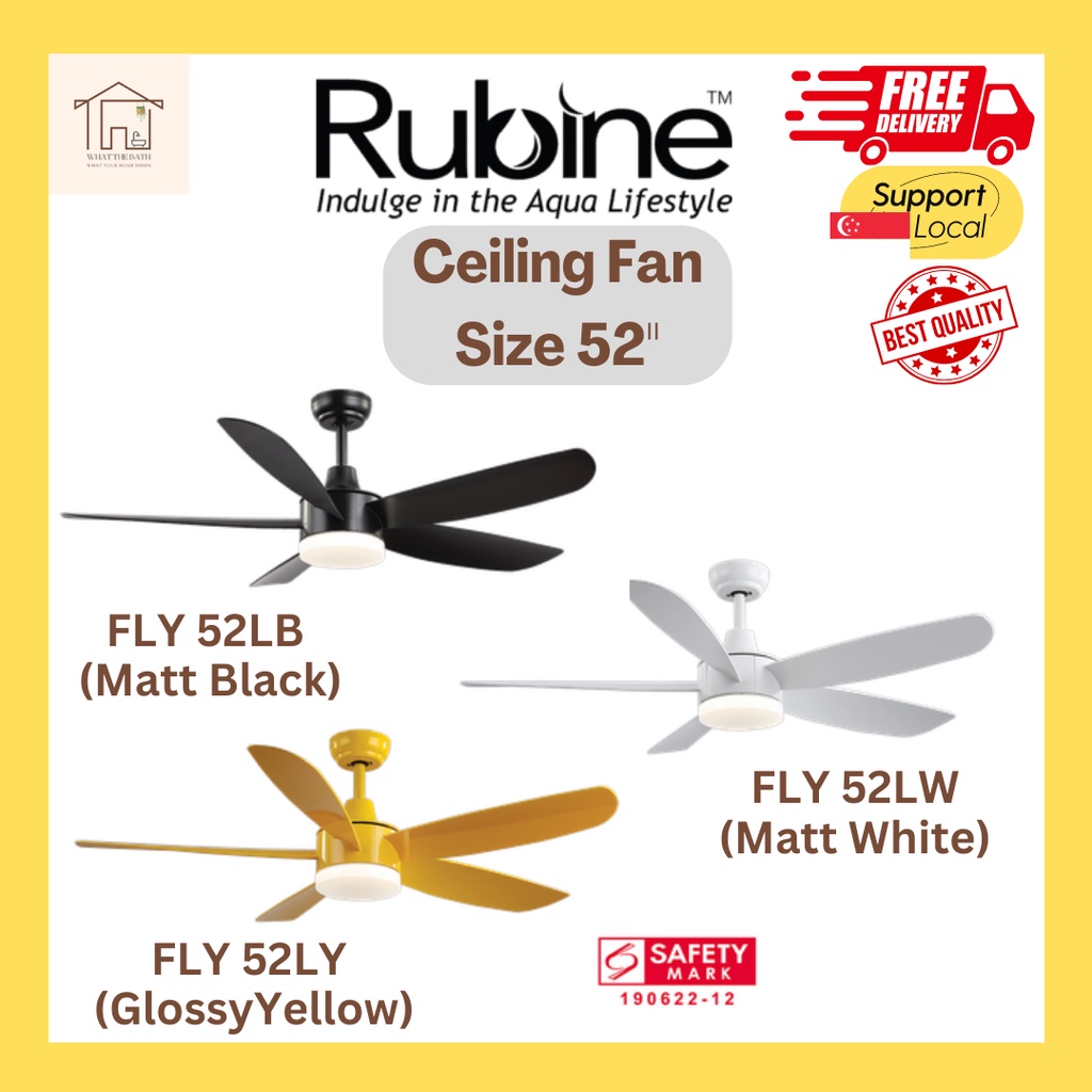 [SG SELLER] Rubine Ceiling Fan FLY Series / Size 52'' (Free Delivery