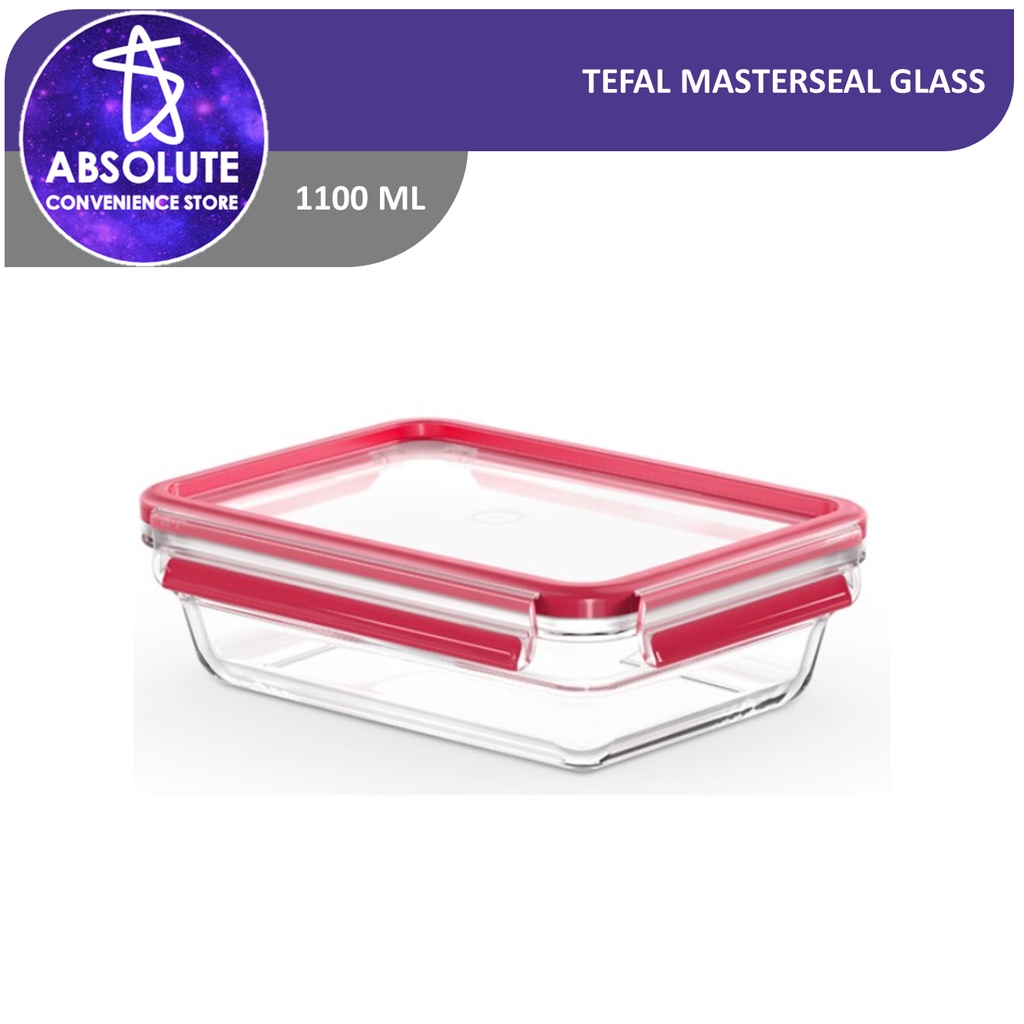 Tefal Masterseal Glass 1100ml Rectangle | Shopee Singapore